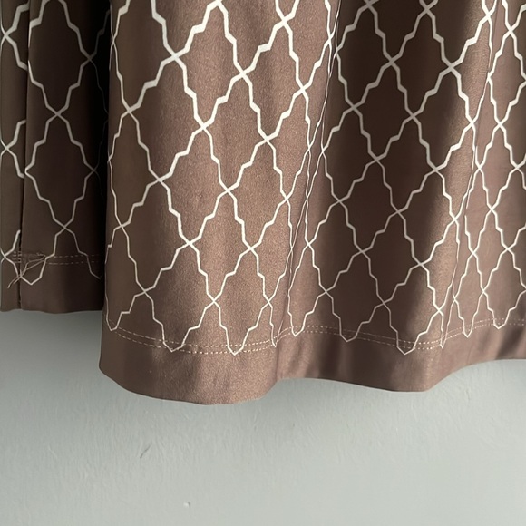 Perceptions cream and brown pattern dress size medium - Picture 5 of 6